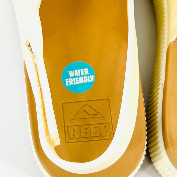Reef Cream Tan Platform Slingback Rubber Sandals - Picture 9 of 10